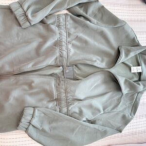 Women's Olive Green Scuba Jacket